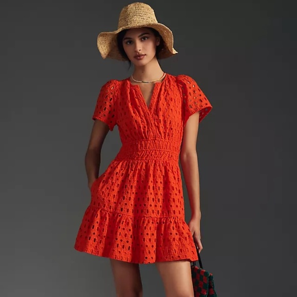 Anthropologie Dresses & Skirts - NEW - Anthropologie The Somerset Mini Dress: Eyelet Edition